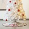 Set of 2 48"D LED Embroidered Linen Christmas Tree Skirt - Merry Christmas